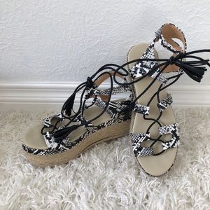 Snakeskin Platform Sandals